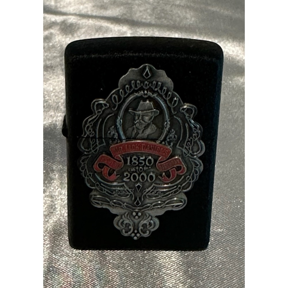 2000 Jack Daniel's 150th Anniversary Black Crackle Zippo Lighter Vintage/Sealed